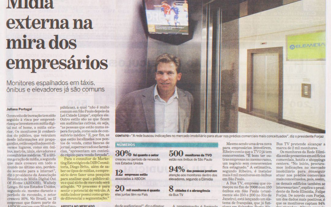 Entrevista para o Jornal o Estado de S. Paulo